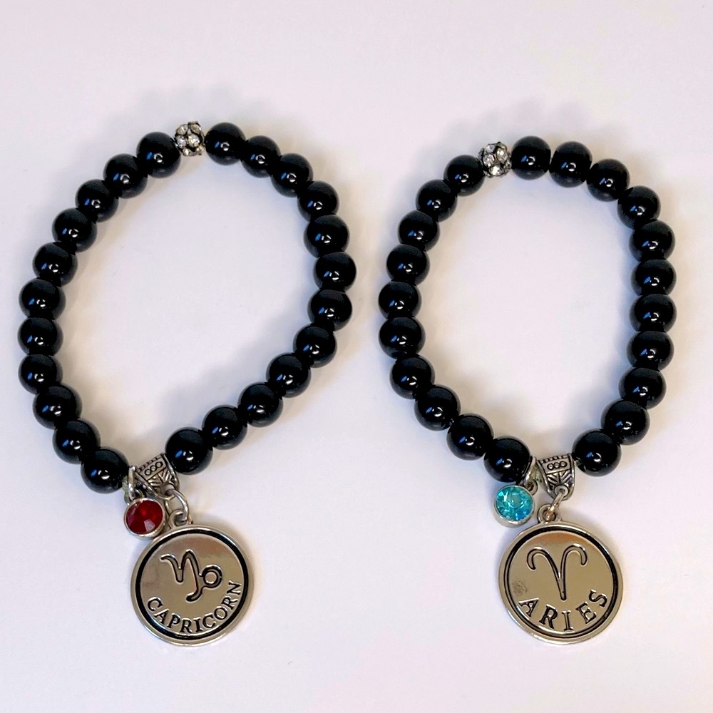 Handmade Stretch Zodiac Charm Bracelets